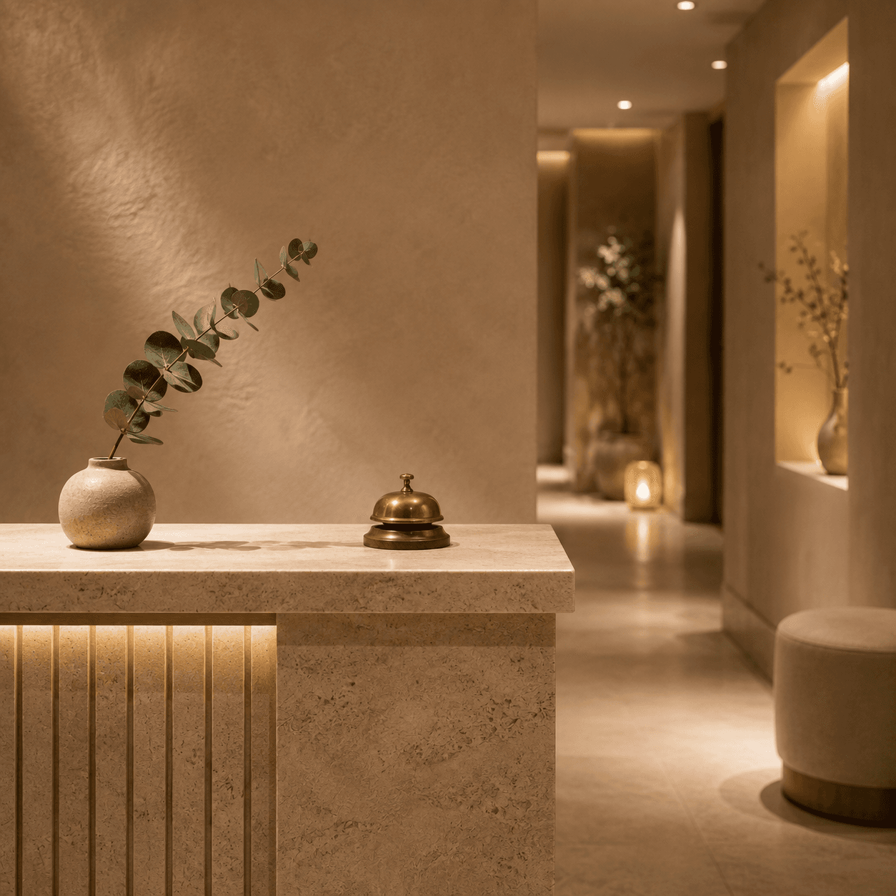 Reception area at Wellbeing Beauty Spa